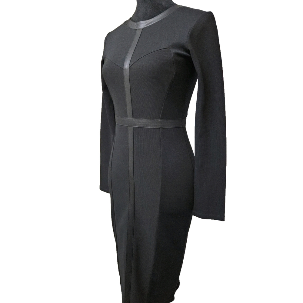 Kardashian CollectionElegant Black Long Sleeve Dress-Size Small